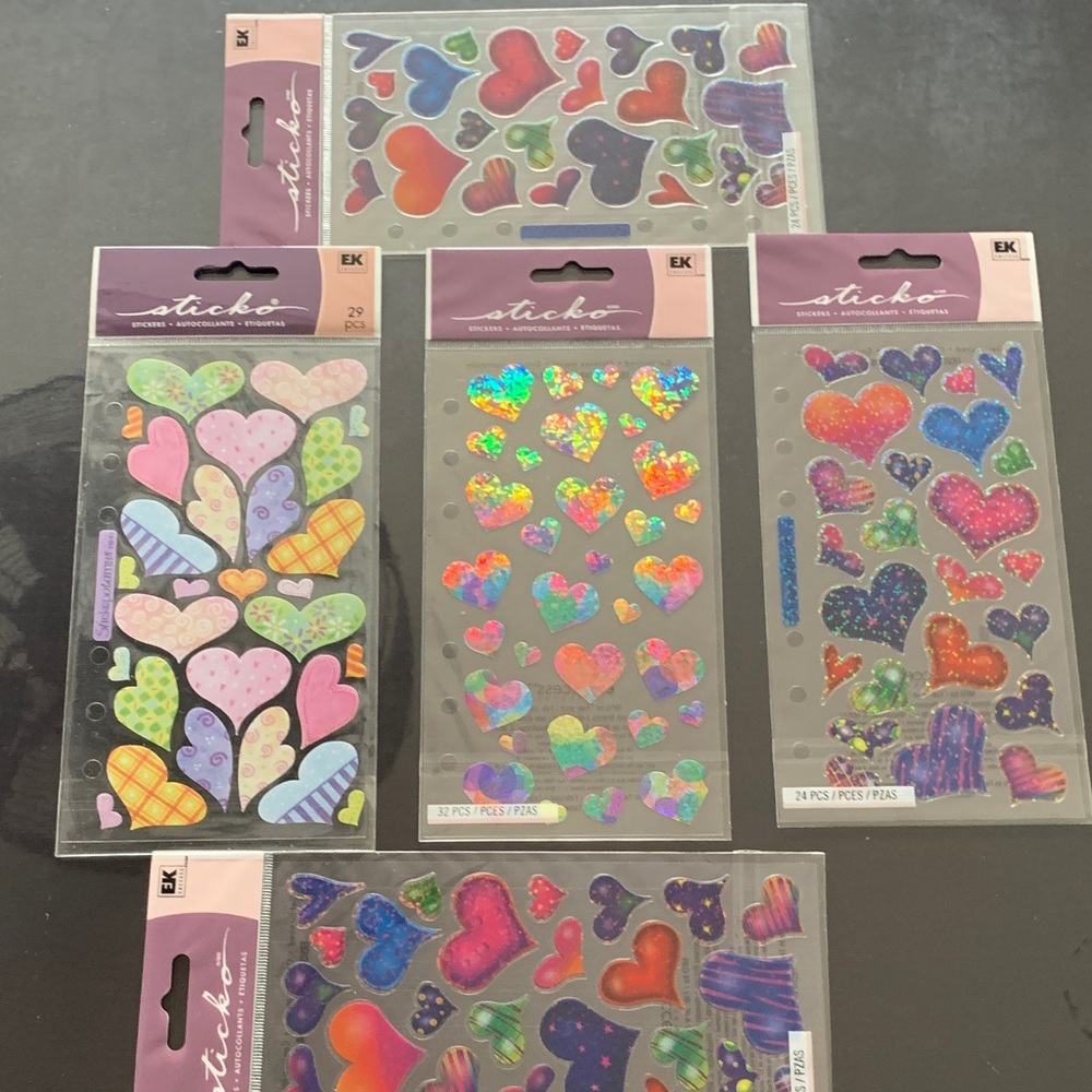 Heart Stickers Set - Multicolor